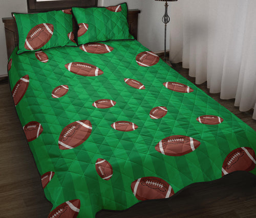 American football ball field background Quilt Bed Set