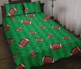 American football ball field background Quilt Bed Set