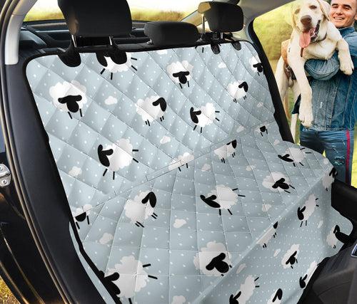 Sheep Polka Dot Cloud Pattern Dog Car Seat Covers