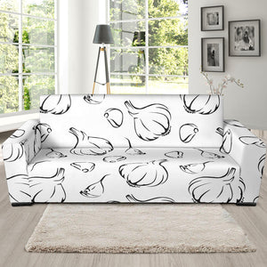 Garlic Pattern Black White Sofa Slipcover
