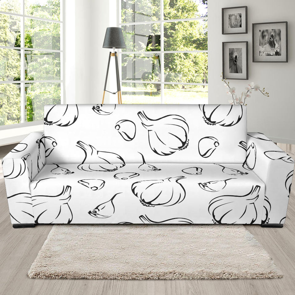Garlic Pattern Black White Sofa Slipcover