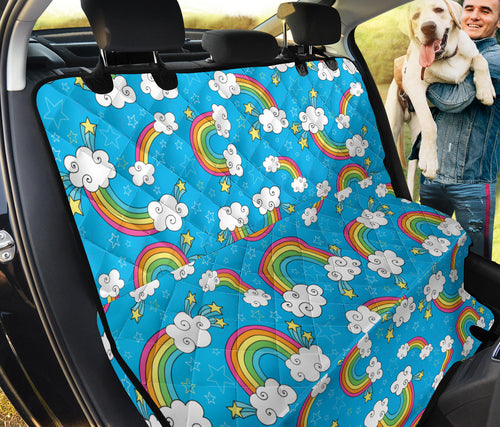 Rainbows Sky Clouds Pattern Dog Car Seat Covers