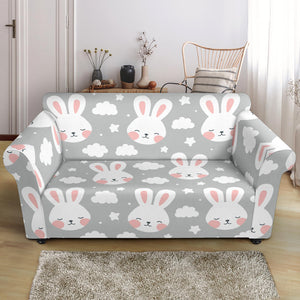 Rabbit Cloud Pattern Loveseat Couch Slipcover