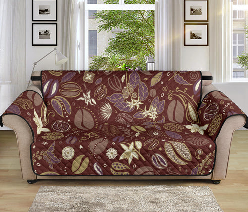 Coffee bean flower pattern Sofa Cover Protector