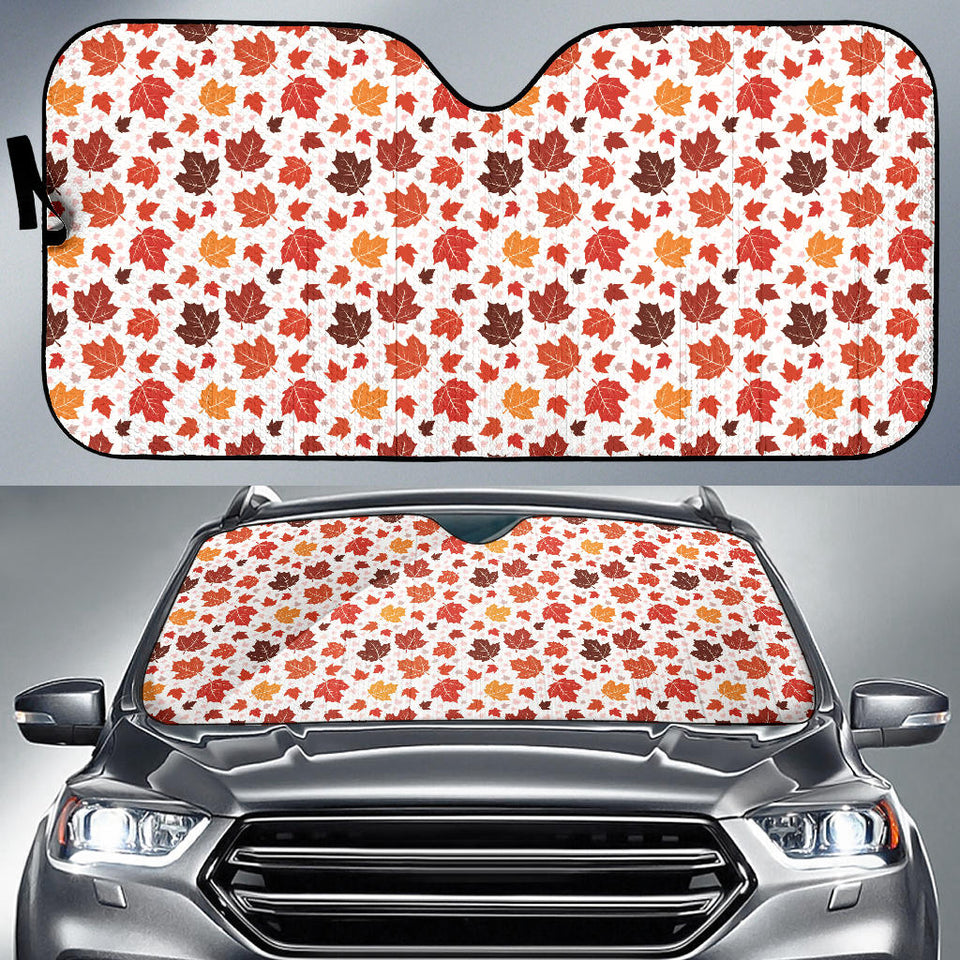 Colorful Maple Leaf Pattern Car Sun Shade