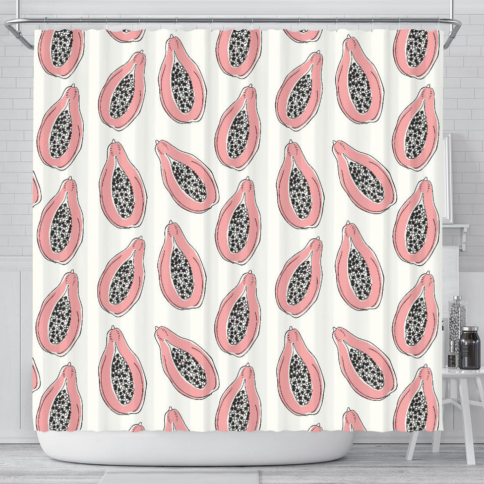 Papaya Pattern Shower Curtain Fulfilled In US