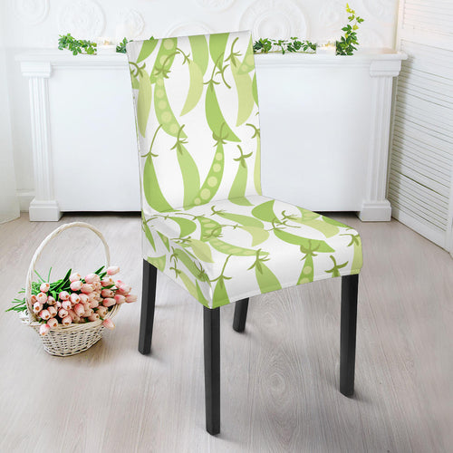 Green Peas Pattern Print Design 03 Dining Chair Slipcover