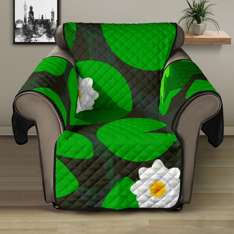 Frog waterlily pattern Recliner Cover Protector