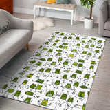 Sketch Funny Frog Pattern Area Rug