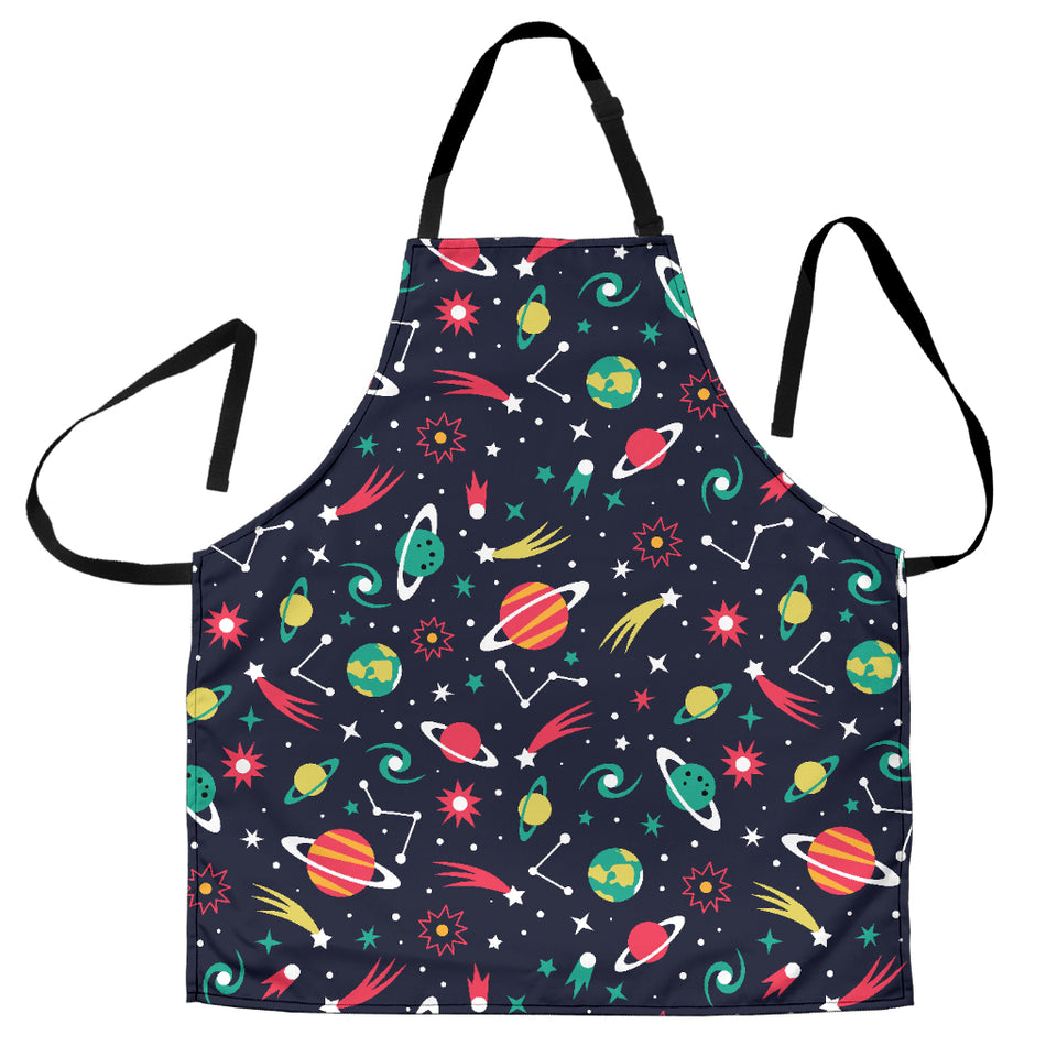 Colorful Space Pattern Planet Star Adjustable Apron