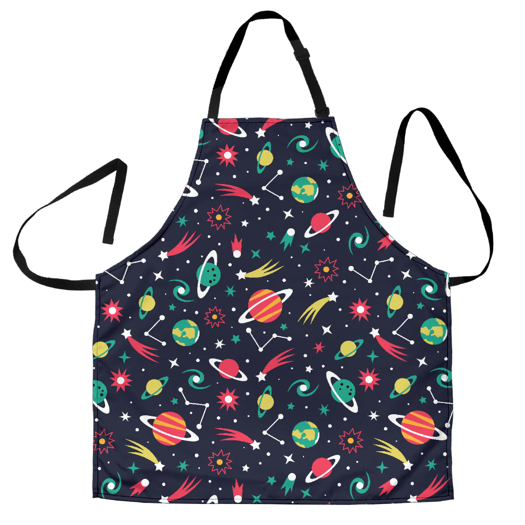 Colorful Space Pattern Planet Star Adjustable Apron