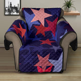 Red blue star pattern Recliner Cover Protector