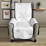 Snowflake pattern white background Chair Cover Protector