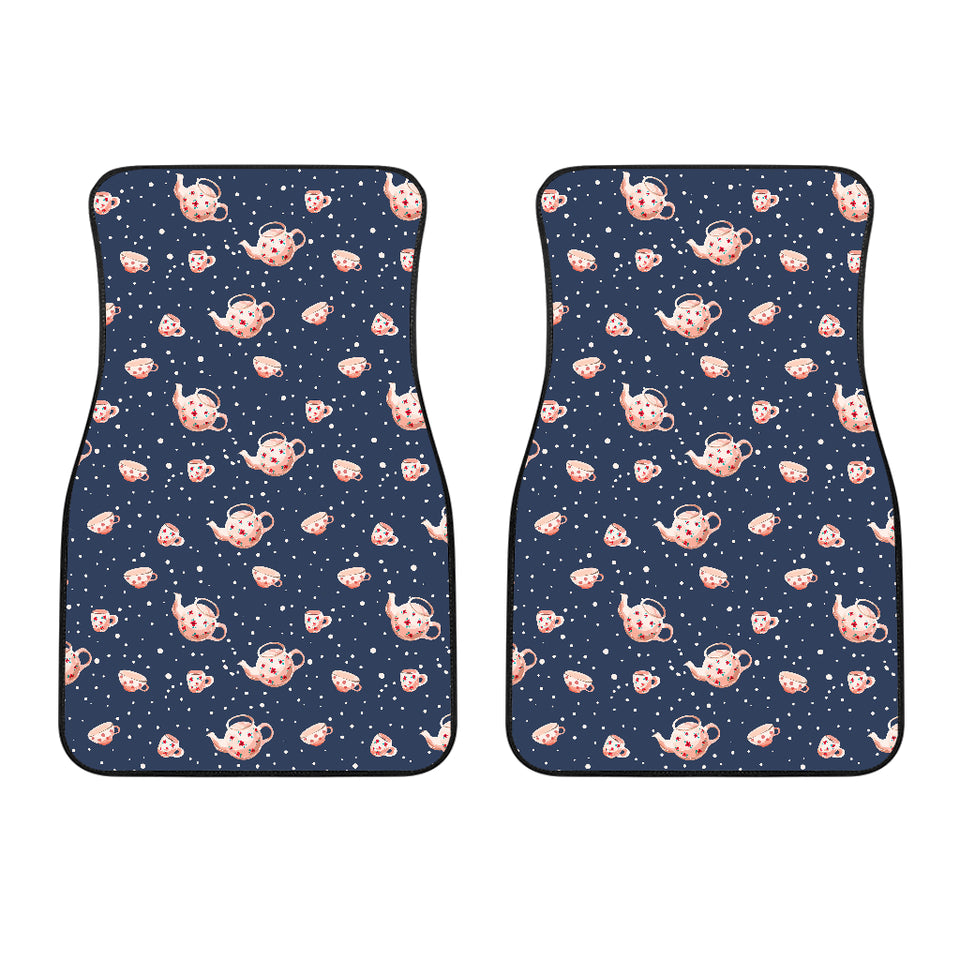 Tea pots Pattern Print Design 04 Front Car Mats