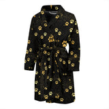 Dog Paws Pattern Print Design 05 Men's Bathrobe