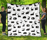 Goat Ram Pattern Premium Quilt