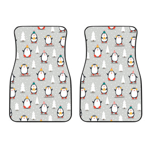 Cute Penguin Christmas Pattern Front Car Mats