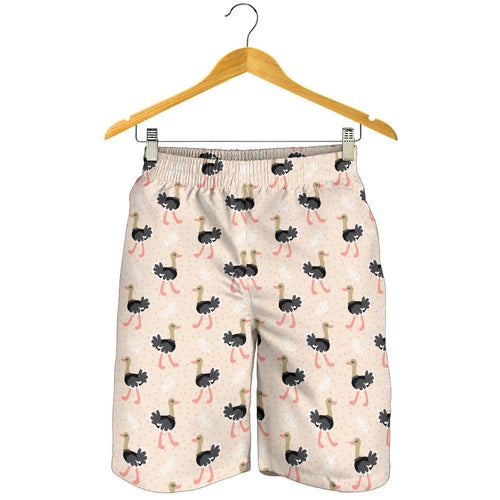 Ostrich Pattern Print Design 05 Men Shorts