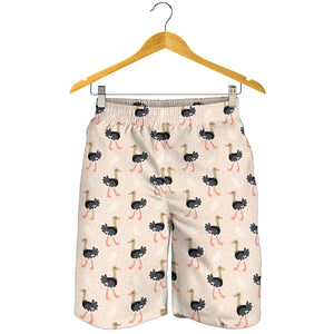 Ostrich Pattern Print Design 05 Men Shorts