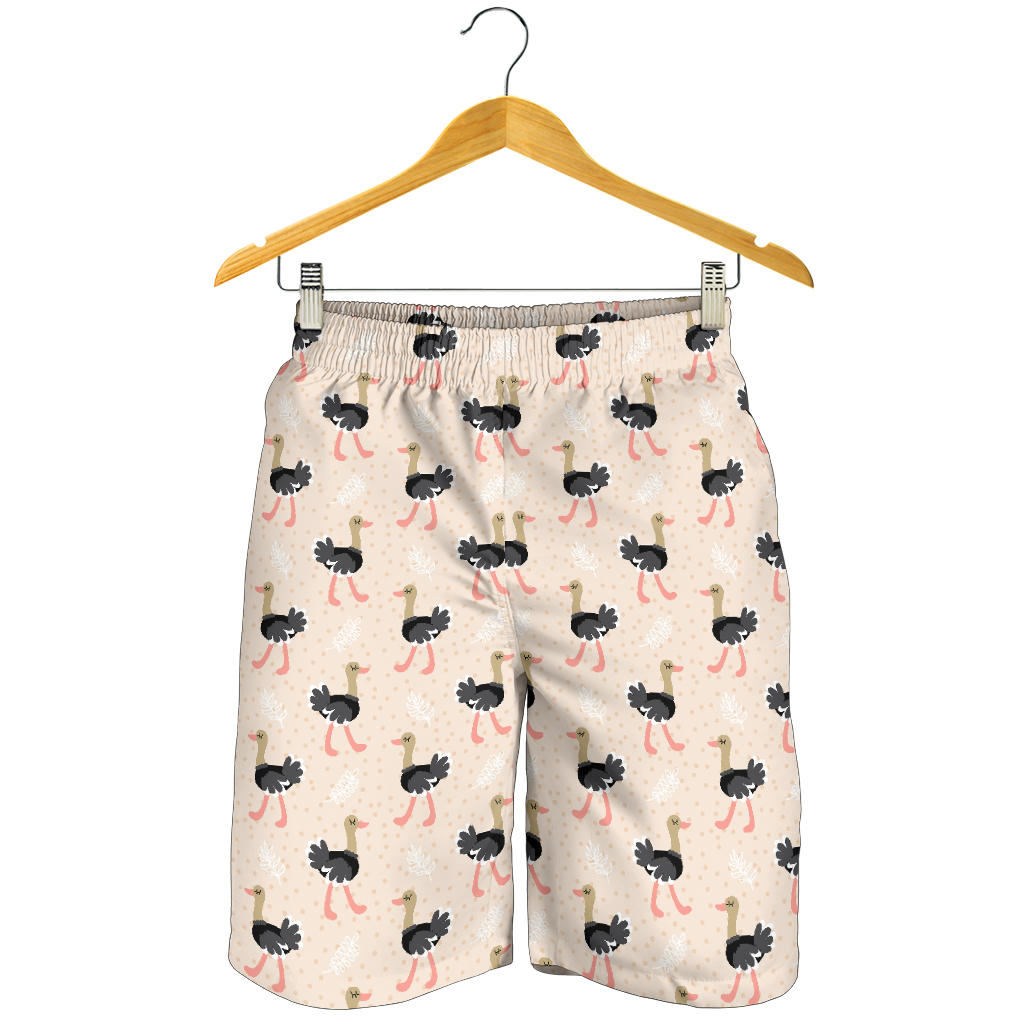 Ostrich Pattern Print Design 05 Men Shorts