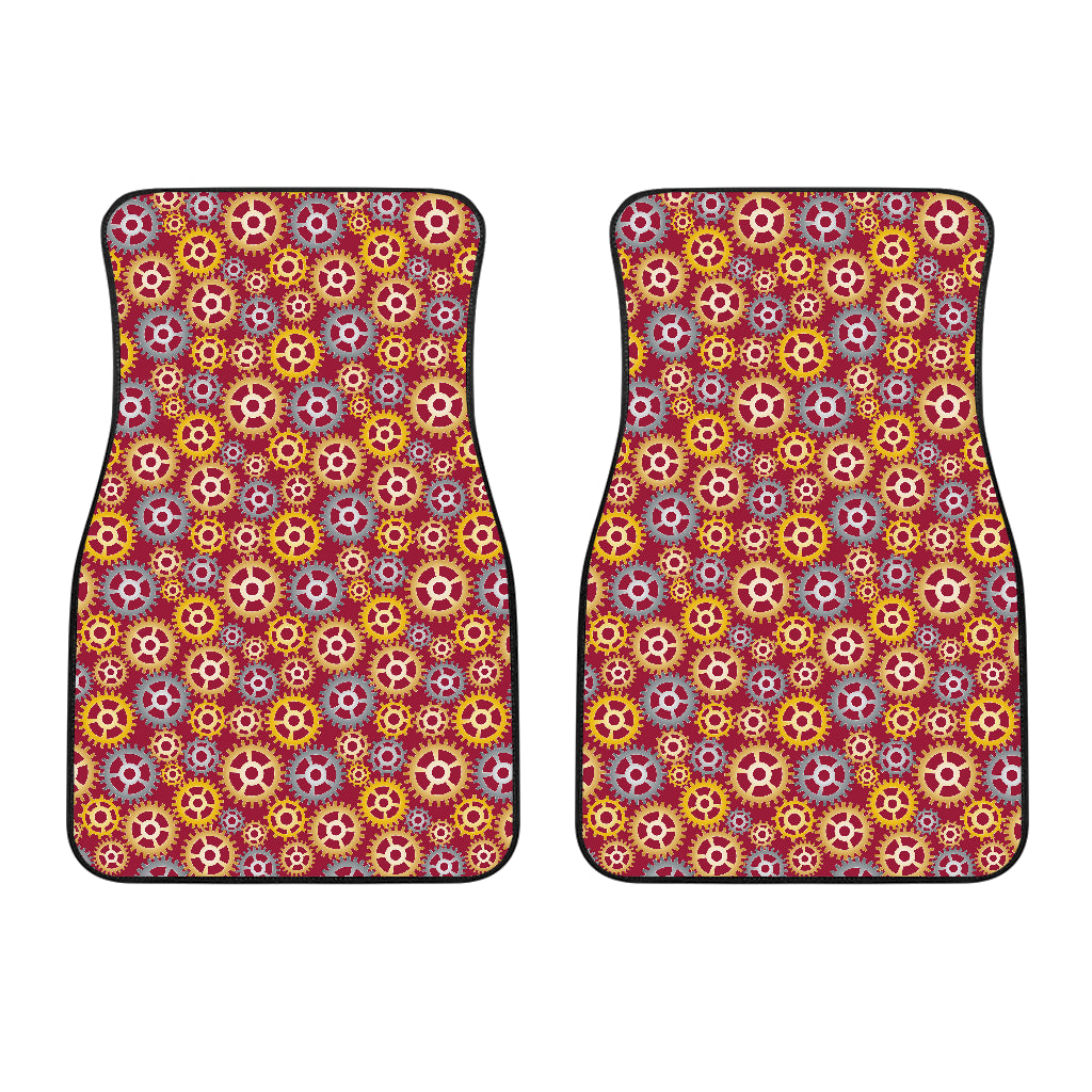 Gear Pattern Print Design 04 Front Car Mats