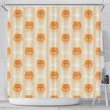 Cute Brown Pomeranian Puppy  Shower Curtain Fulfilled In US