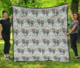 Lovely Sea Otter Pattern Premium Quilt