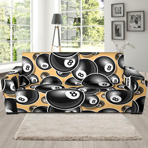 Billiard Ball Pattern Print Design 04 Sofa Slipcover