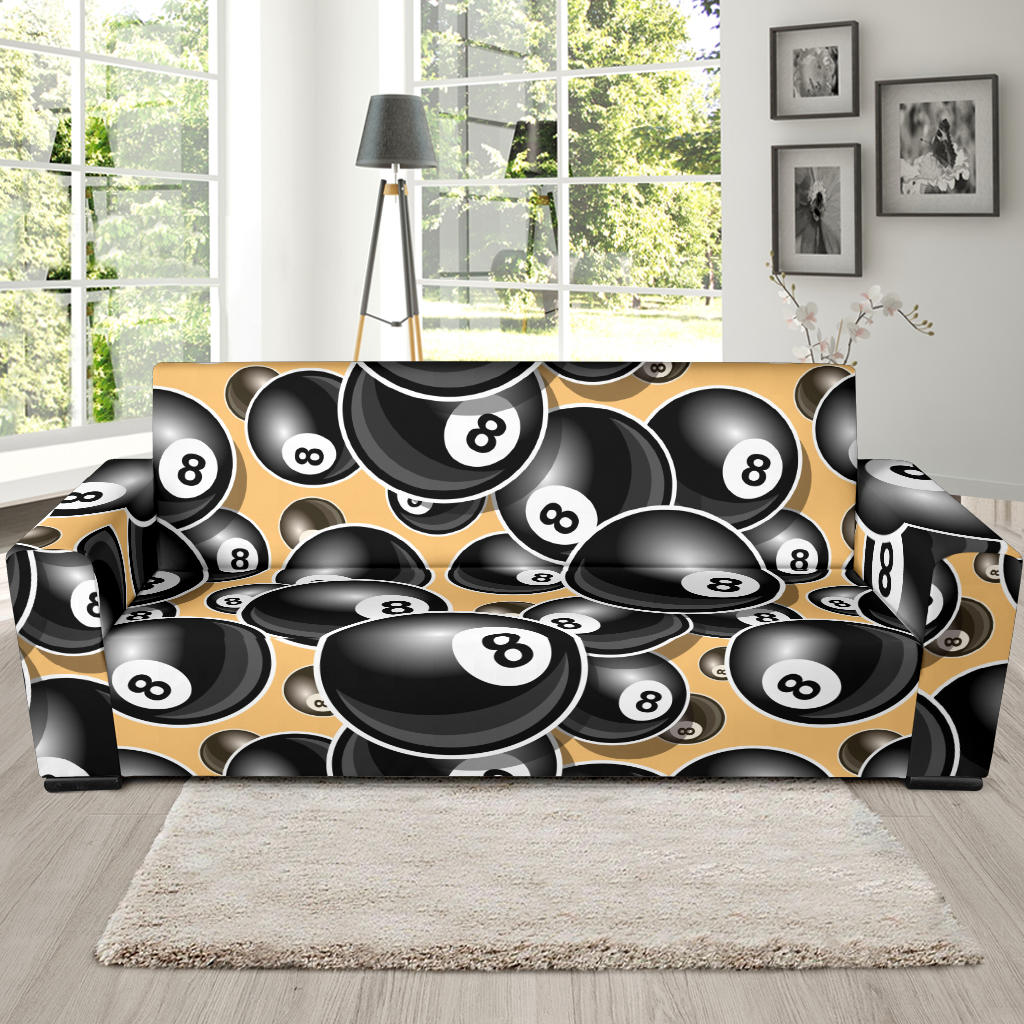 Billiard Ball Pattern Print Design 04 Sofa Slipcover
