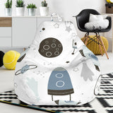 Hand Drawn Space Elements Space Rocket Star Planet Space Probe Bean Bag Cover