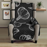 Garlic pattern black background Chair Cover Protector