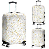 Christmas Tree Christmas Element Silver Gold Pattern Luggage Covers