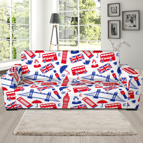 British Pattern Print Design 01 Sofa Slipcover