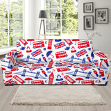 British Pattern Print Design 01 Sofa Slipcover