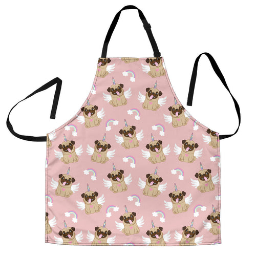Cute Unicorn Pug Pattern Adjustable Apron