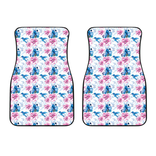 Hummingbird Pattern Print Design 02 Front Car Mats