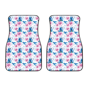 Hummingbird Pattern Print Design 02 Front Car Mats