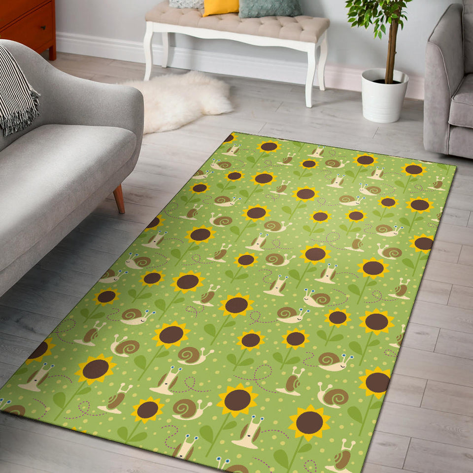 Snail Pattern Print Design 01 Area Rug