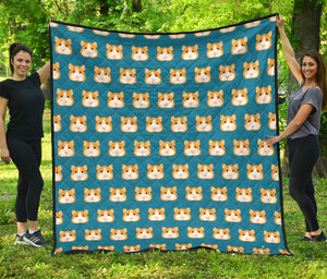 Guinea Pig Pattern Print Design 03 Premium Quilt