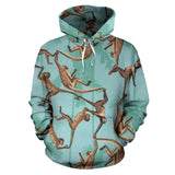 Monkey Palm Tree Background Men Women Pullover Hoodie
