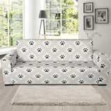 Dog Paws Pattern Print Design 03 Sofa Slipcover