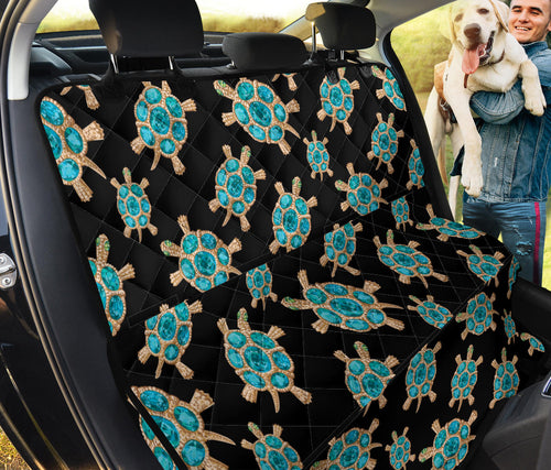 Sea Turtle Blue Stone Pattern Dog Car Seat Covers