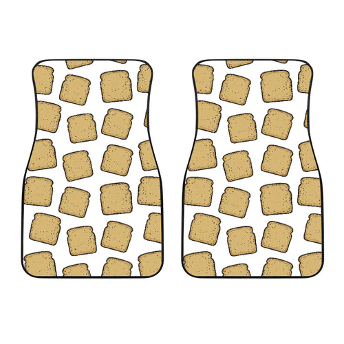 Bread Toast Pattern Print Design 03 Front Car Mats