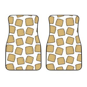 Bread Toast Pattern Print Design 03 Front Car Mats