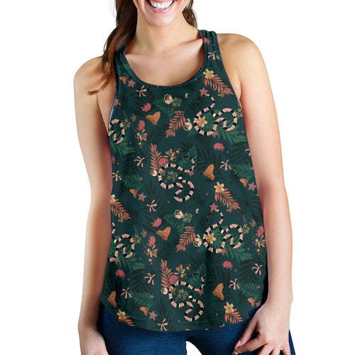 Snake forest pattern Women Racerback Tank Top