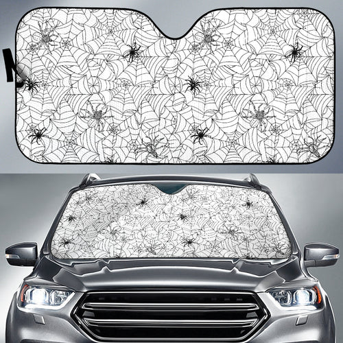 Spider Web Cobweb Pattern Car Sun Shade
