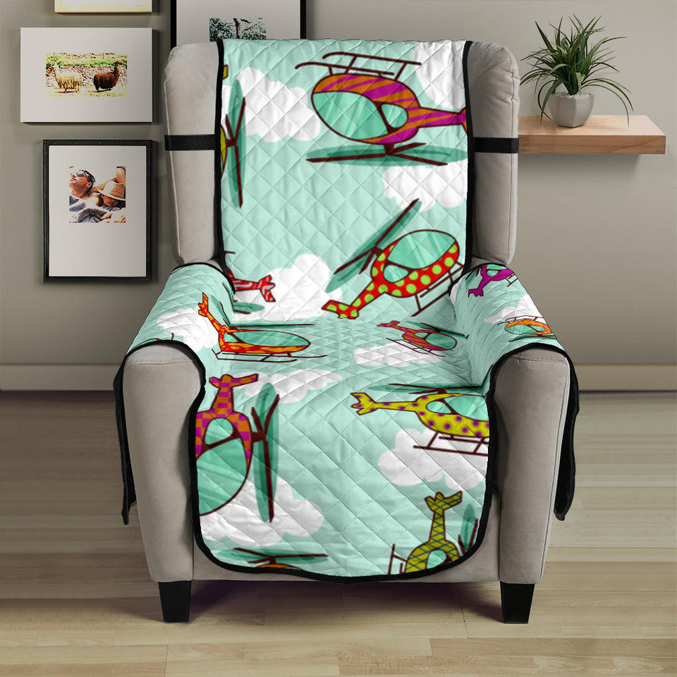 Helicopter design pattern Chair Cover Protector