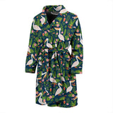 Pelican Pattern Print Design 05 Men's Bathrobe