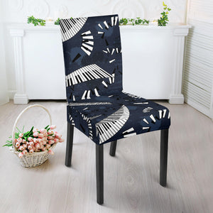 Piano Pattern Print Design 02 Dining Chair Slipcover