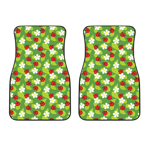 Ladybug Pattern Print Design 01 Front Car Mats